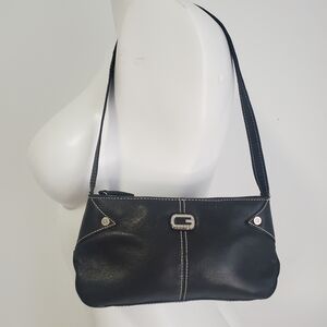 Guess Black Mini Bag with Silver Accents